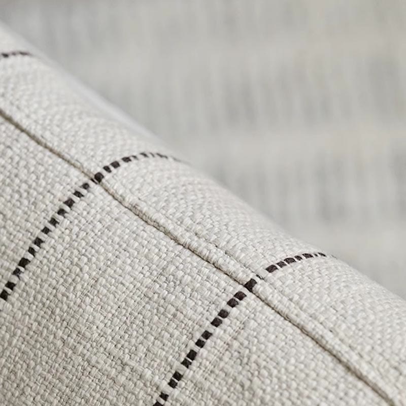 Solid Wood Accent Chair With Striped Cotton Cushion - image 6