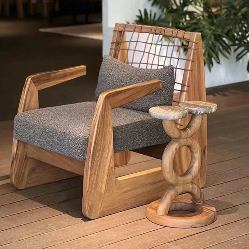 Mid-century Woven Rope Accent Chair - image 3