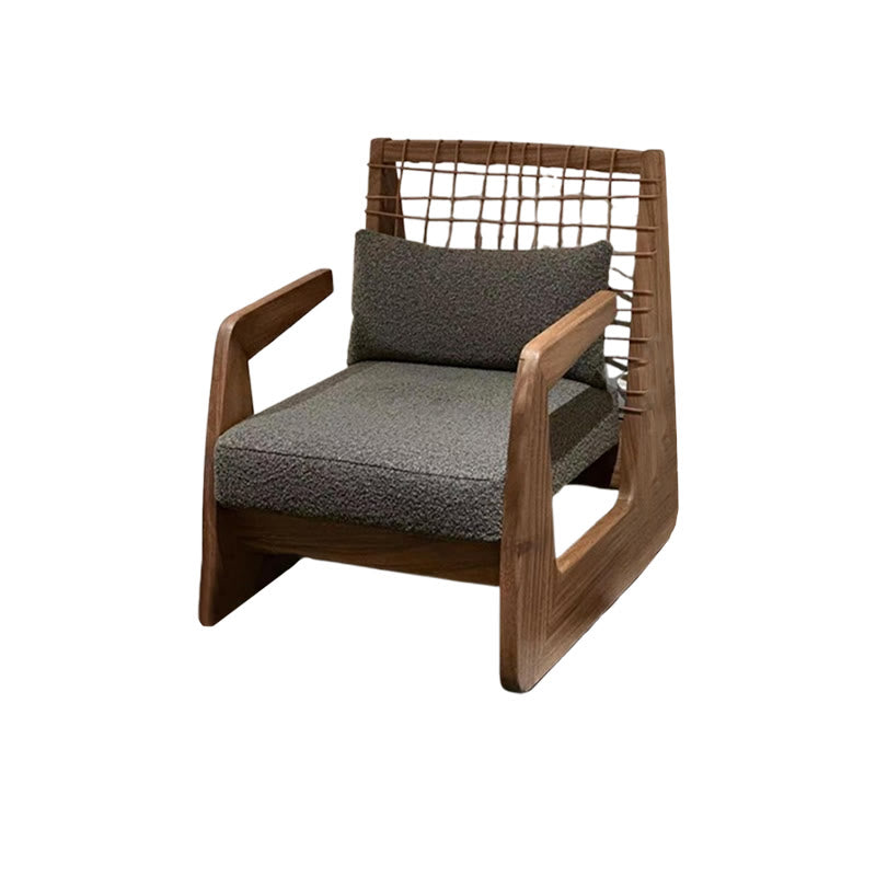 Mid-century Woven Rope Accent Chair - image 1