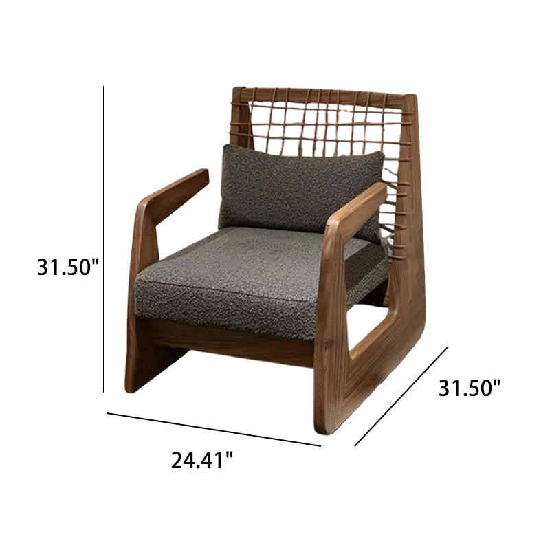 Mid-century Woven Rope Accent Chair - image 8