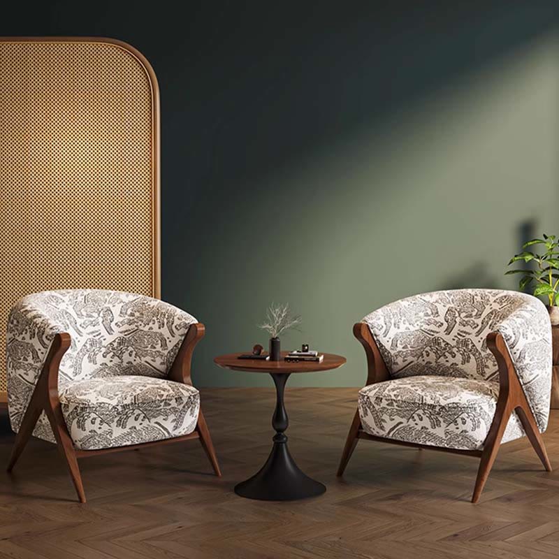 Single Vintage Solid Wood Sofa Accent Chair - image 6