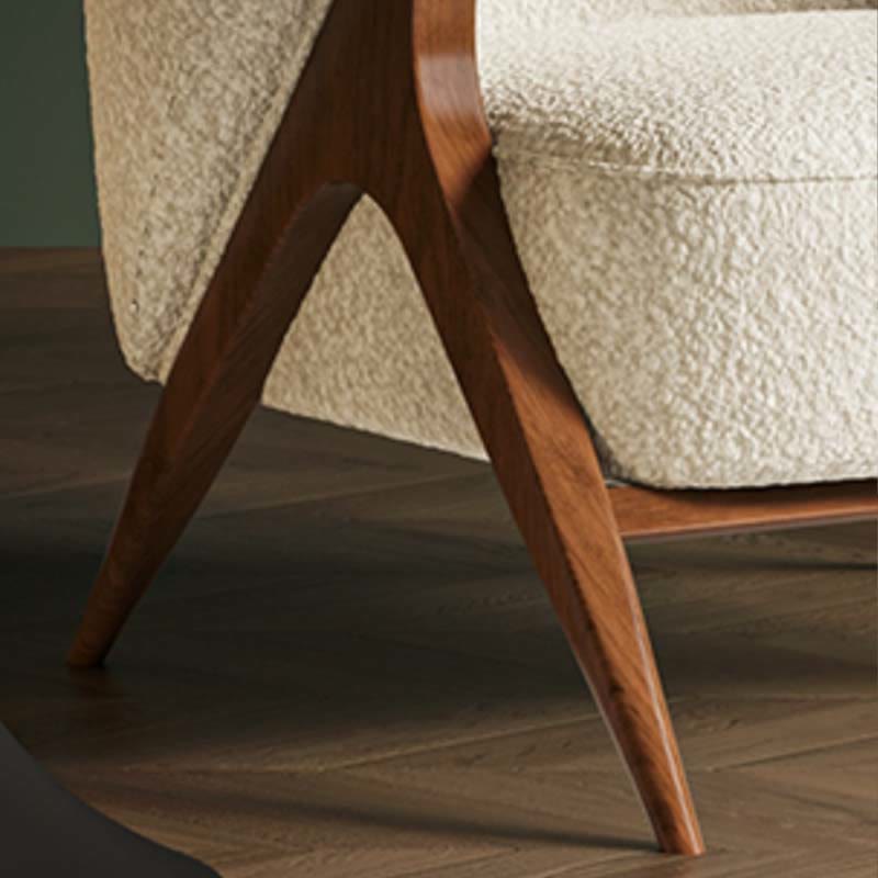 Single Vintage Solid Wood Sofa Accent Chair - image 8