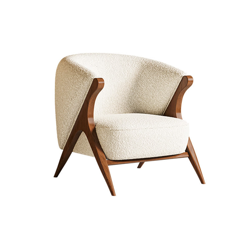 Single Vintage Solid Wood Sofa Accent Chair - image 1