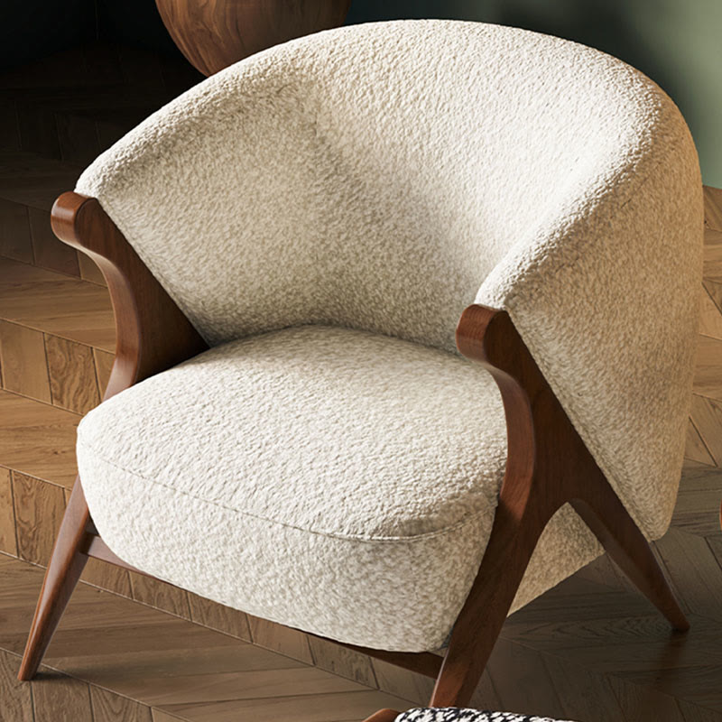Single Vintage Solid Wood Sofa Accent Chair - image 2
