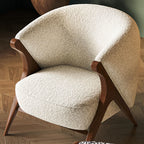 Single Vintage Solid Wood Sofa Accent Chair - image 2