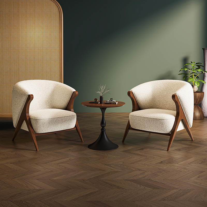 Single Vintage Solid Wood Sofa Accent Chair - image 7