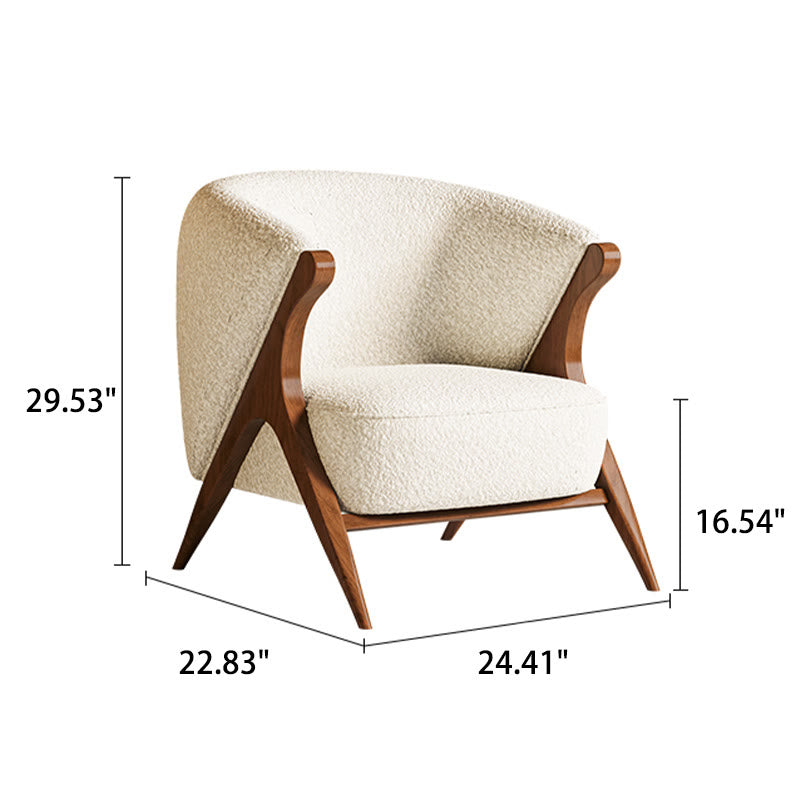 Single Vintage Solid Wood Sofa Accent Chair - image 9