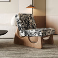 Mid-century Solid Wood Arched Base Accent Chair - Walnut - image 0