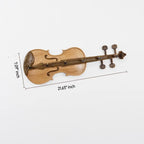 Creative Violin Shape Wall Hook - Wood Hook - S(6 Hooks)-7.08" W x 21.65" L - image 5