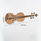 Creative Violin Shape Wall Hook - Wood Hook - XL(10 Hooks)-13.18" W x 39.37" L - image 7