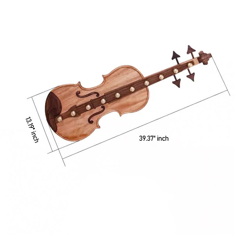 Creative Violin Shape Wall Hook - Brass Hook - XL(10 Hooks)-13.18" W x 39.37" L - image 10