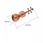 Creative Violin Shape Wall Hook - Brass Hook - S(6 Hooks)-7.08" W x 21.65" L - image 8