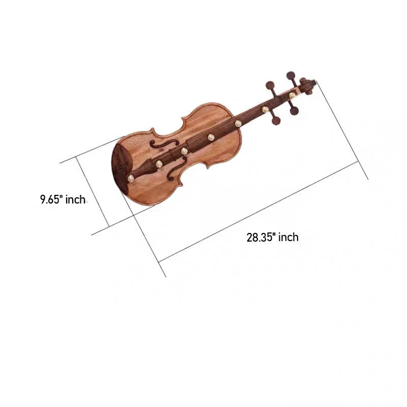 Creative Violin Shape Wall Hook - Brass Hook - L(7 Hooks)-9.64" W x 28.34" L - image 9