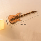 Creative Wooden Guitar Shape Wall Hook - Brass Hook - M(15 hooks)-9.84" W x 28.34" L - image 9