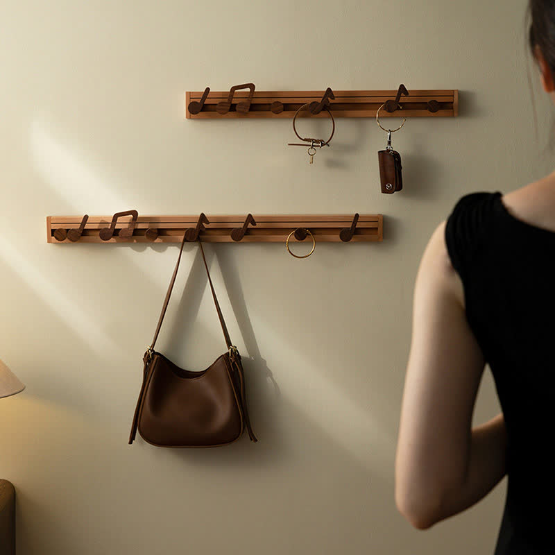 Nordic Style Wooden Musical Note Wall Hook