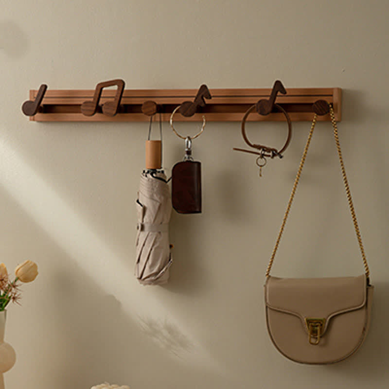 Nordic Style Wooden Musical Note Wall Hook