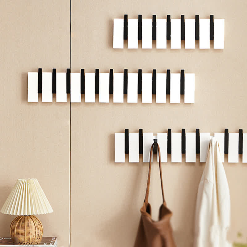 Solid Wood Piano Key Wall Hook