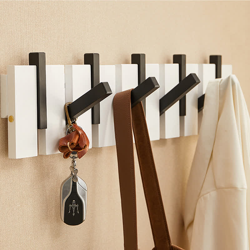 Solid Wood Piano Key Wall Hook