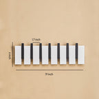 Solid Wood Piano Key Wall Hook - Black&White - S(7 Hooks)- 5.90" W x 19.13" L x 1.33” Th - image 18