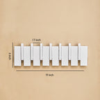 Solid Wood Piano Key Wall Hook - White - S(7 Hooks)- 5.90" W x 19.13" L x 1.33” Th - image 10