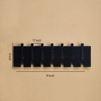 Solid Wood Piano Key Wall Hook - Black - S(7 Hooks)- 5.90" W x 19.13" L x 1.33” Th - image 14