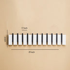 Solid Wood Piano Key Wall Hook - Black&White - L(11 Hooks)-5.90" W x 29.13" L x 1.33” Th - image 20