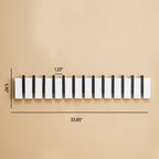Solid Wood Piano Key Wall Hook - Black&White - XL(13 Hooks）-5.90" W x 33.85 " L x 1.33”Th - image 21