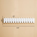 Solid Wood Piano Key Wall Hook - White - XL(13 Hooks）-5.90" W x 33.85 " L x 1.33”Th - image 13