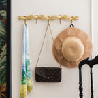 5-Hook Brass Dragonfly Wall Hook - 5 hooks-3.34"W  x 19.48"L - image 0