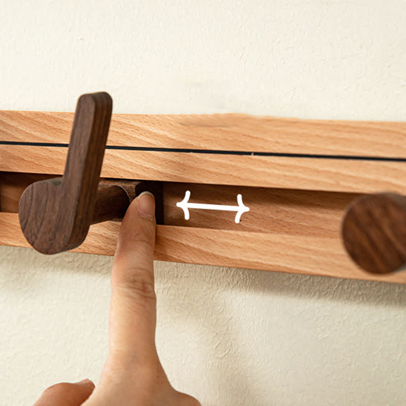 Solid Wood Musical Notes Wall Hook