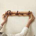 Solid Wood Musical Notes Wall Hook - 4 hooks-2.36"W  x 16.53"L - image 2