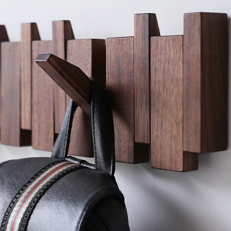Wood Color Solid Wood Creative Piano Key Wall Hook - image 12