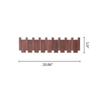 Wood Color Solid Wood Creative Piano Key Wall Hook - Walnut - 8 hooks - image 16