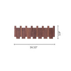 Wood Color Solid Wood Creative Piano Key Wall Hook - Walnut - 6 hooks - image 15