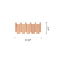 Wood Color Solid Wood Creative Piano Key Wall Hook - Beech - 4 hooks - image 5
