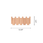 Wood Color Solid Wood Creative Piano Key Wall Hook - Beech - 4 hooks - image 5