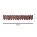 Wood Color Solid Wood Creative Piano Key Wall Hook - Walnut - 12 hooks - image 18