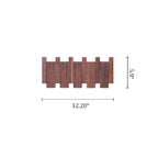 Wood Color Solid Wood Creative Piano Key Wall Hook - Walnut - 4 hooks - image 14