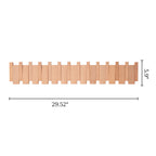 Wood Color Solid Wood Creative Piano Key Wall Hook - Beech - 12 hooks - image 9
