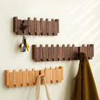 Wood Color Solid Wood Creative Piano Key Wall Hook - image 0