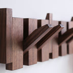 Wood Color Solid Wood Creative Piano Key Wall Hook - image 13