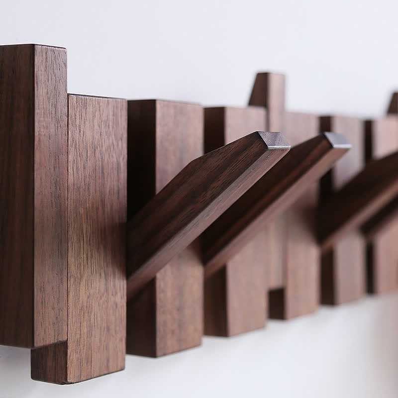 Wood Color Solid Wood Creative Piano Key Wall Hook - image 13