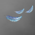 Creative Feather Decorative Wall Hook - Style 3 ( 3 hooks+2 pcs no hook) - Blue - image 12