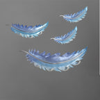 Creative Feather Decorative Wall Hook - Style 1（4 hooks+3 hooks+ 2 pcs no hook) - Blue - image 11