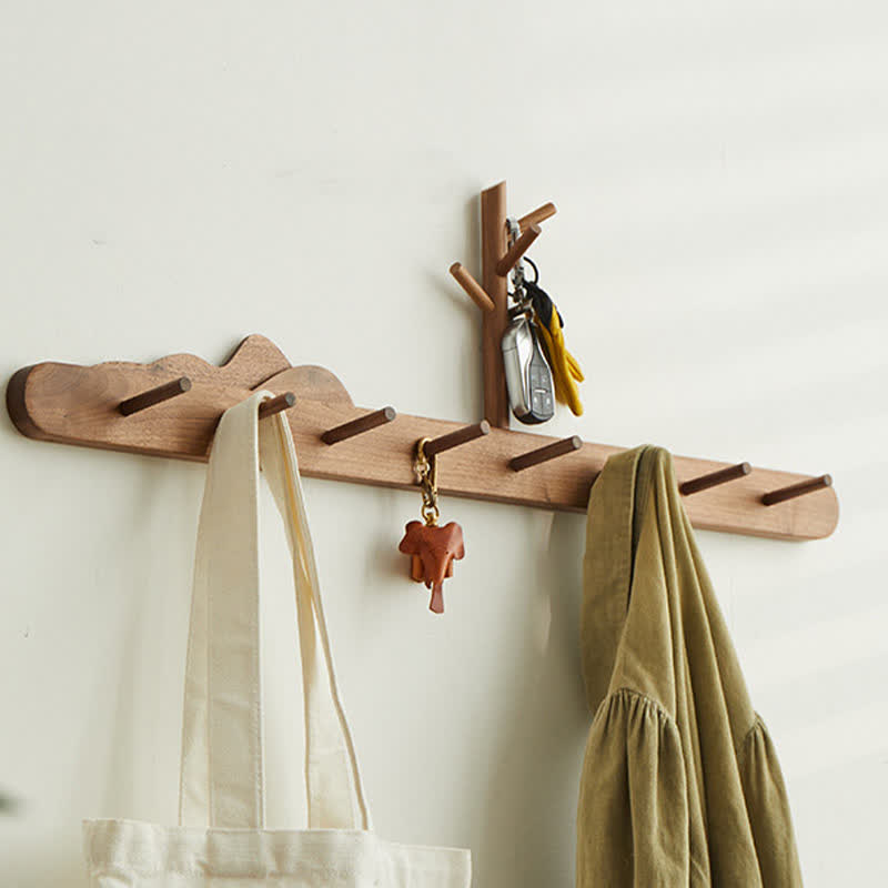 Solid Wood Cloud Shape Wall Hook