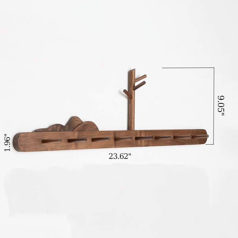 Solid Wood Cloud Shape Wall Hook