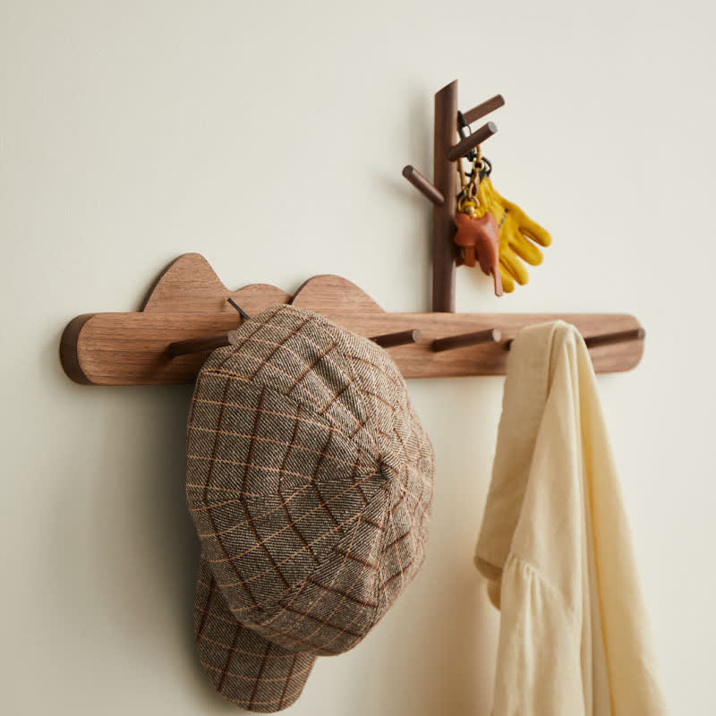 Solid Wood Cloud Shape Wall Hook