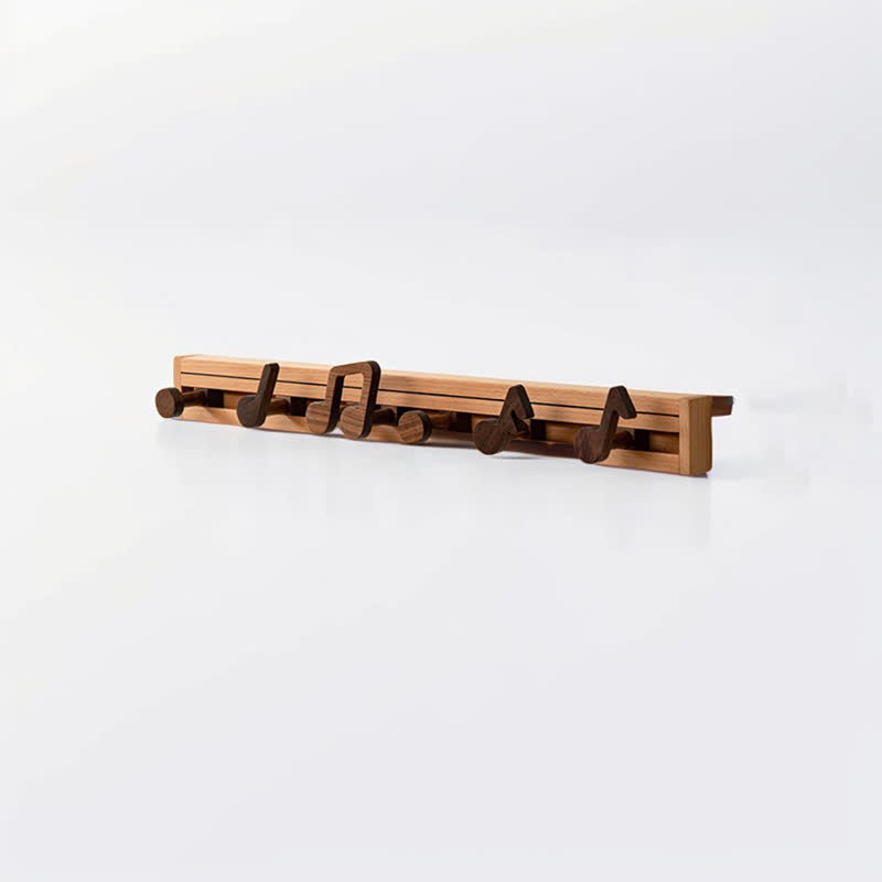 Solid Wood Musical Notes Wall Hook