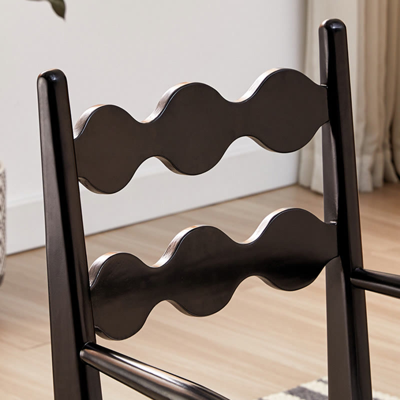 Solid Wood Backrest Household Dining Chair - image 5