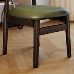 Solid Wood Resin Imitation Rattan Backrest Dining Chair - image 4
